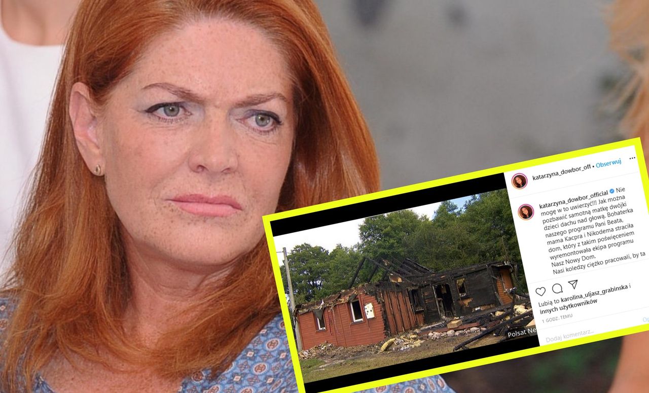 Katarzyna Dowbor napisała, kto kryje się za podpaleniem domu samotnej matki