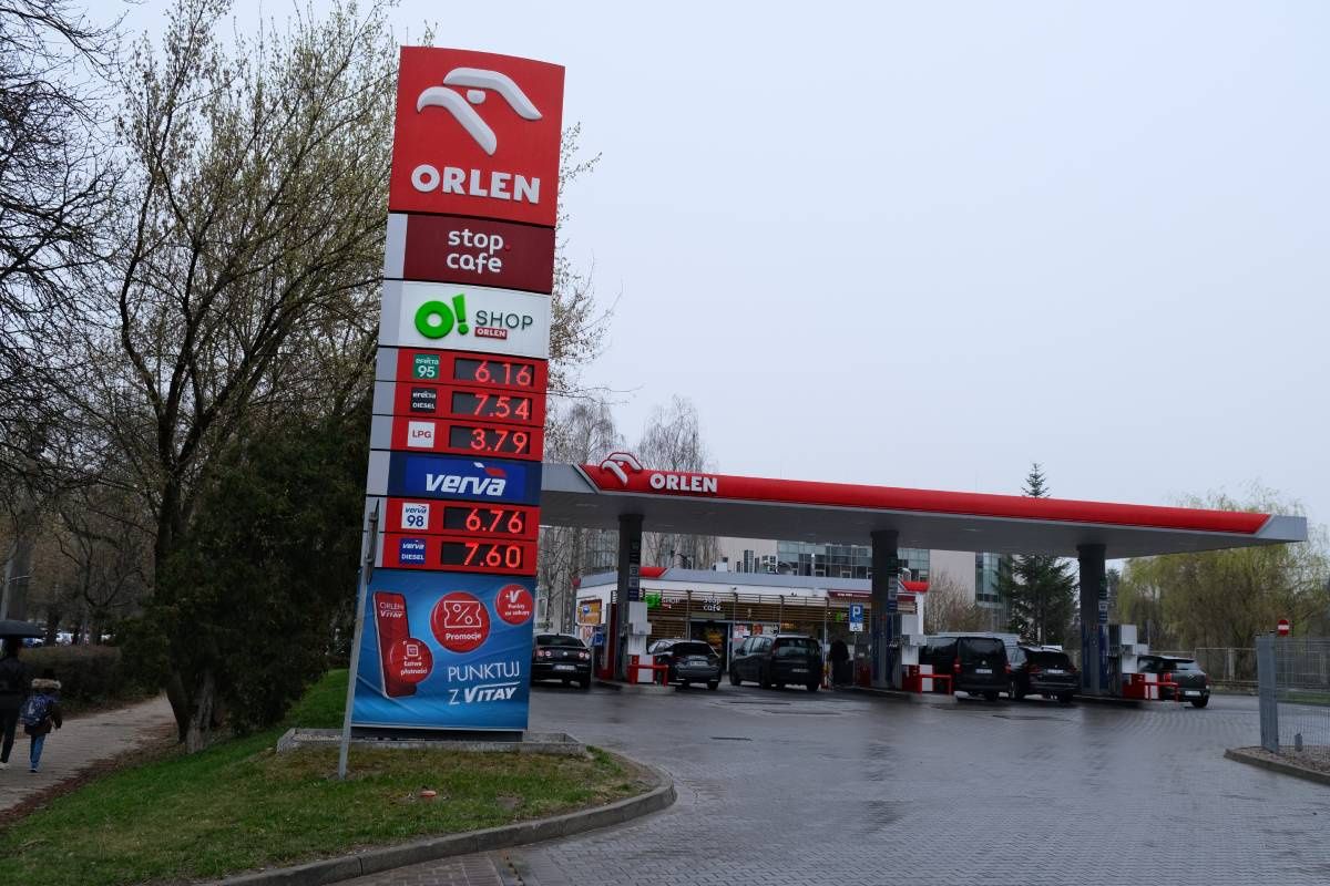 Ceny paliw na stacji Orlen przy ul. Głębokiej we wtorek, 31.03.2026