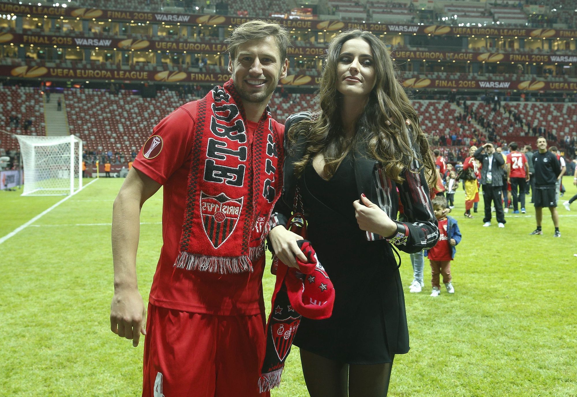 Grzegorz Krychowiak i Celia Jaunat