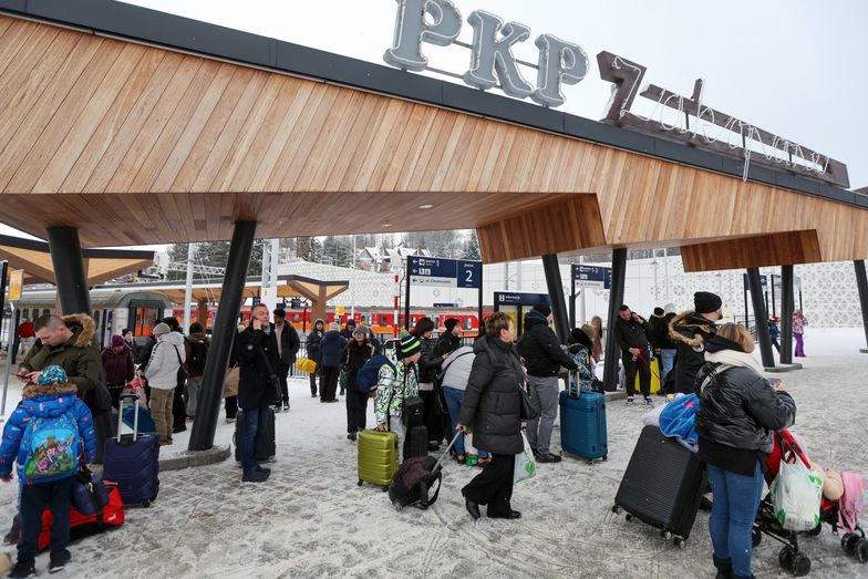 Tłoczno w Zakopanem. "Nastąpiła kumulacja przyjazdów"