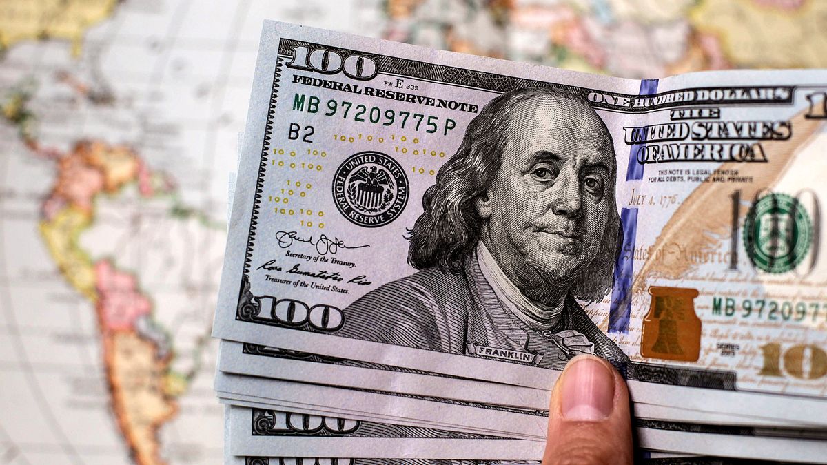 A photo illustration show the US Dollars in Buenos Aires, Argentina, on October 16, 2019. (Photo illustration by Carol Smiljan/NurPhoto via Getty Images)