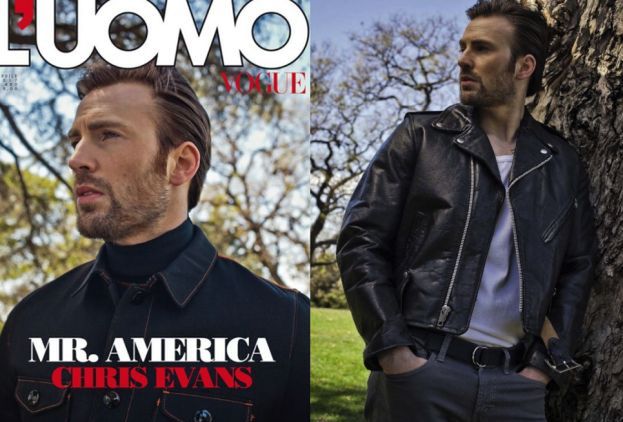 Chris Evans na okładce "L'Uomo Vogue"