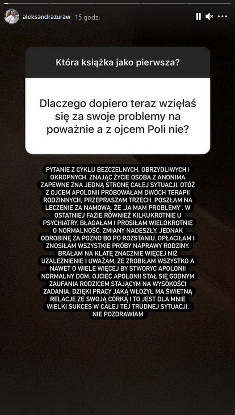 Ola Żuraw uzewnętrznia się na Instagramie