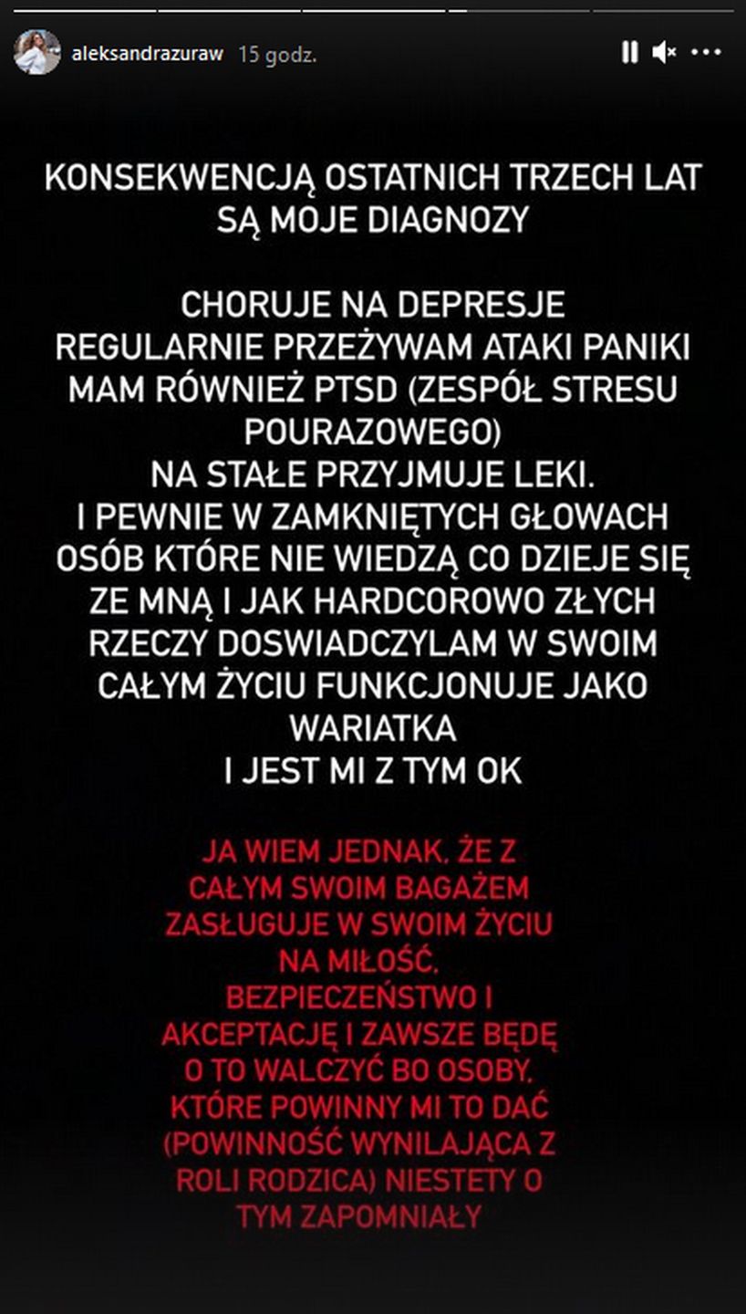 Ola Żuraw uzewnętrznia się na Instagramie
