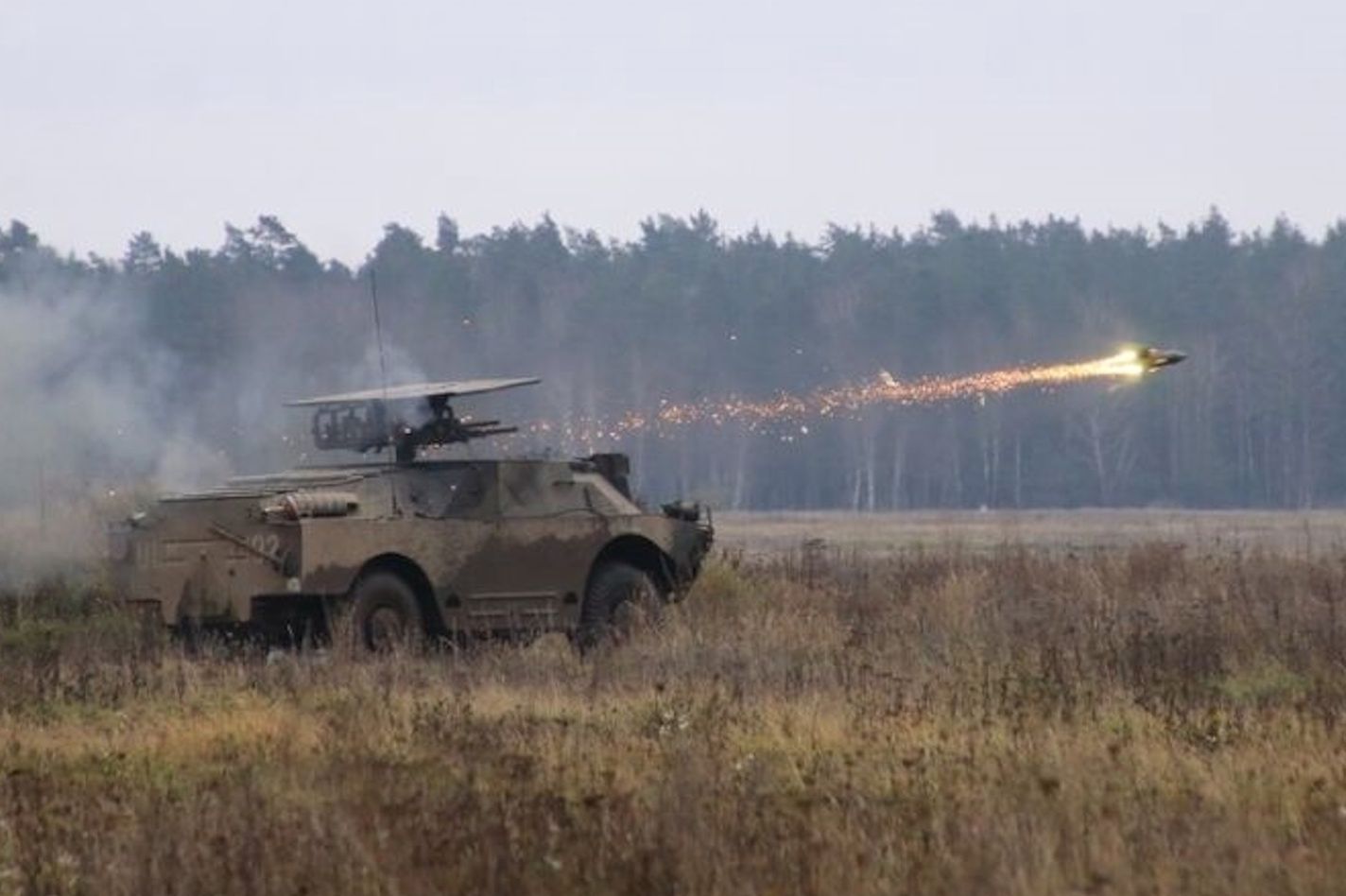 BRDM-2 po wystrzeleniu PPK Malutka