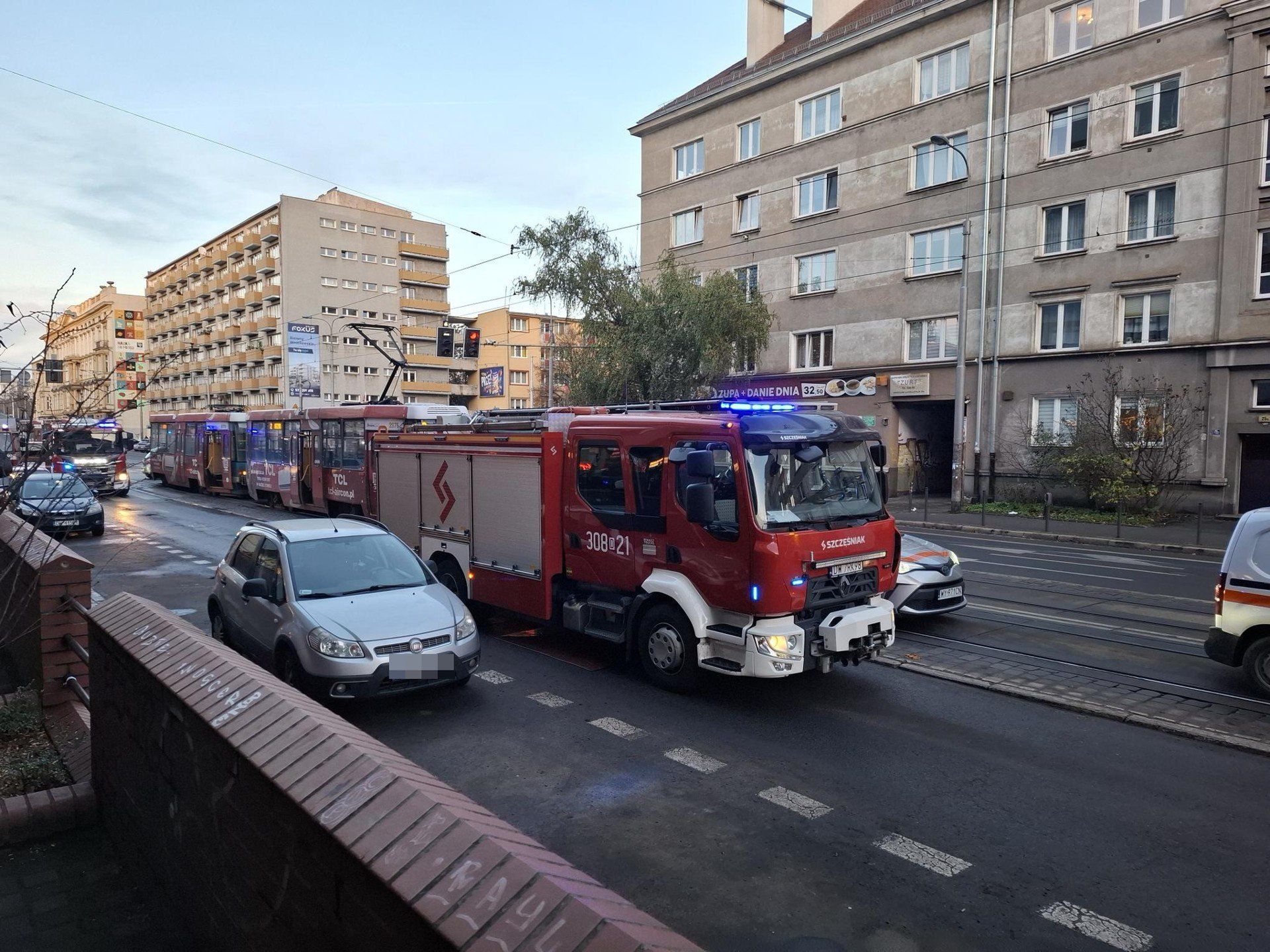 Wypadek na ul. Kołłątaja we Wrocławiu