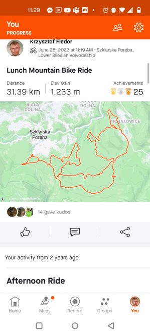 Strava: Zarejestrowana aktywność