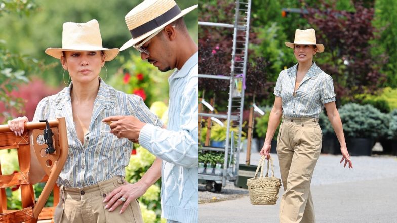 Wyposażona w obrączkę Jennifer Lopez zadaje szyku na zakupach ogrodniczych