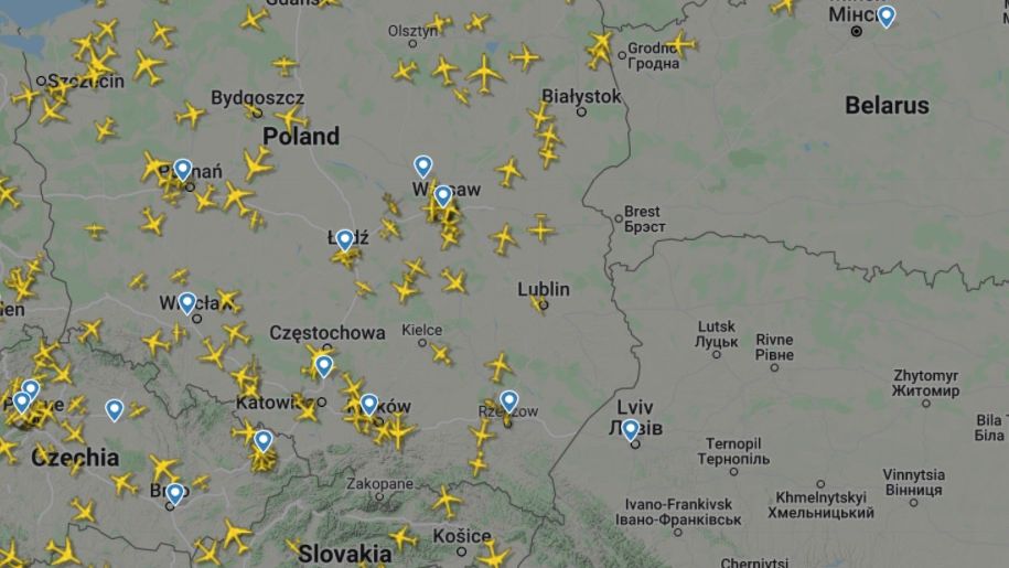 Przestrzeń powietrzna nad Polską ma być zamknięta dla rosyjskich samolotów