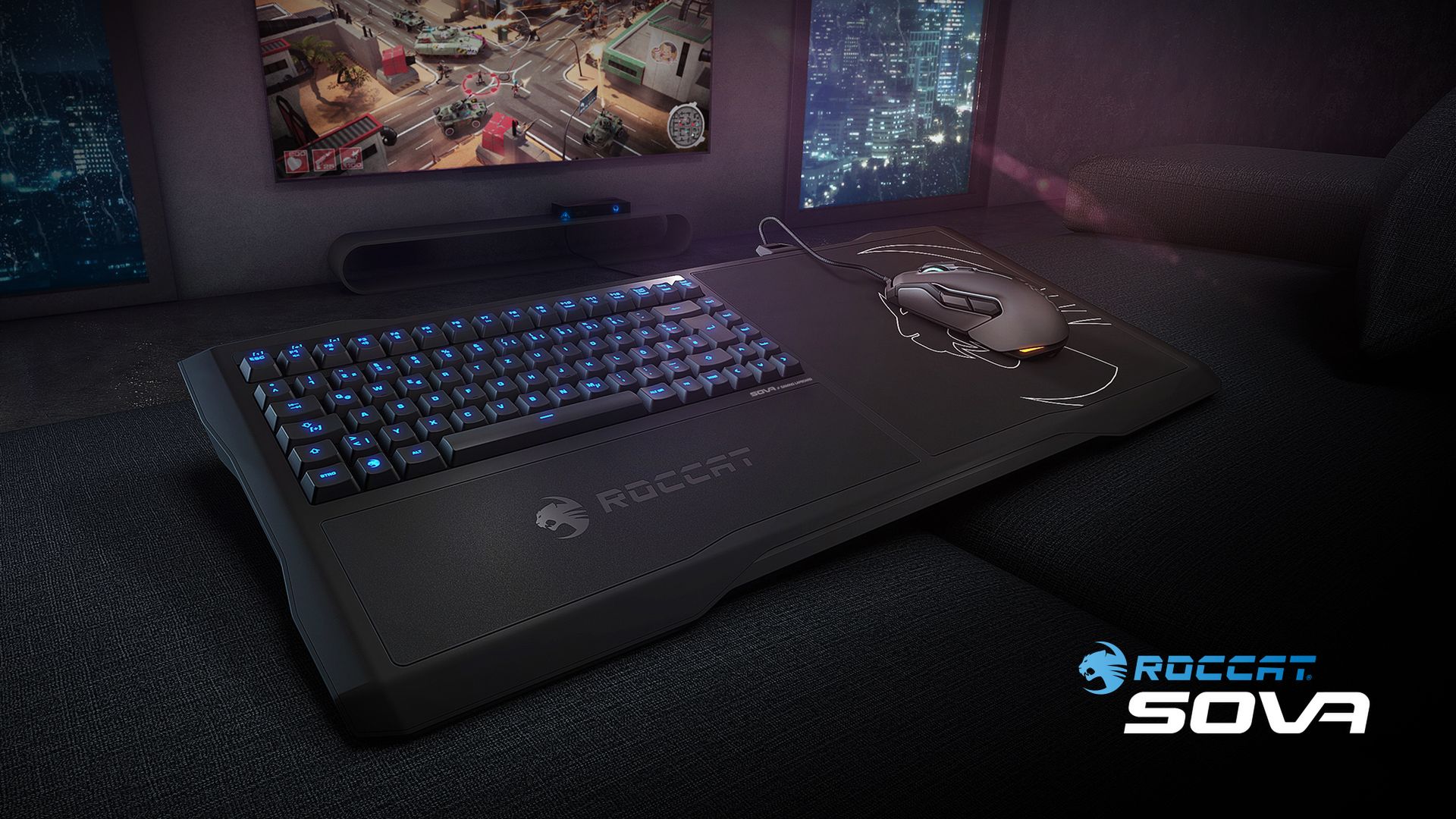 Roccat Sova: klawiatura i podkładka pod mysz do grania przed telewizorem 9