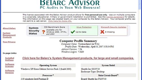 Belarc Advisor 7.2.24.17 - prosty audyt twojego systemu 1