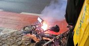 Warszawa: Wybuch baterii w rowerze elektrycznym. Pojazd zaczął się palić