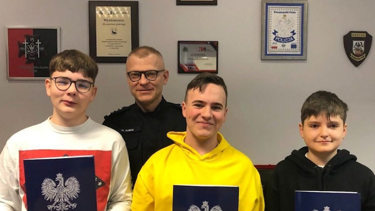 Chłopcy zostali nagrodzeni
