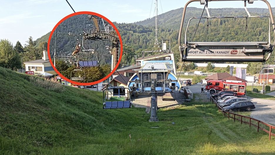 Zkrzesełek kolejki linowej na Czantorię ratownicy sciągnęli 55 o
