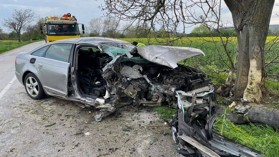 Audi uderzyło w drzewo, nie żyje pasażerka. Kierowca był pijany