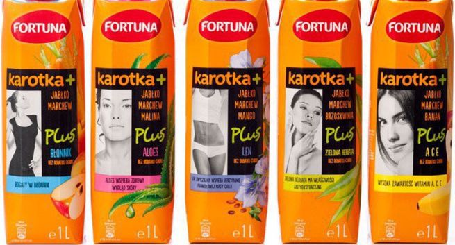 Fortuna Karotka Plus w opakowaniach od Czteryczwarte