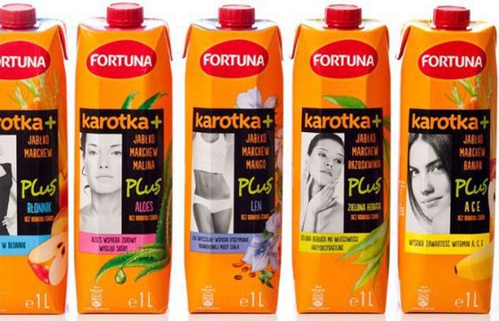 Fortuna Karotka Plus w opakowaniach od Czteryczwarte
