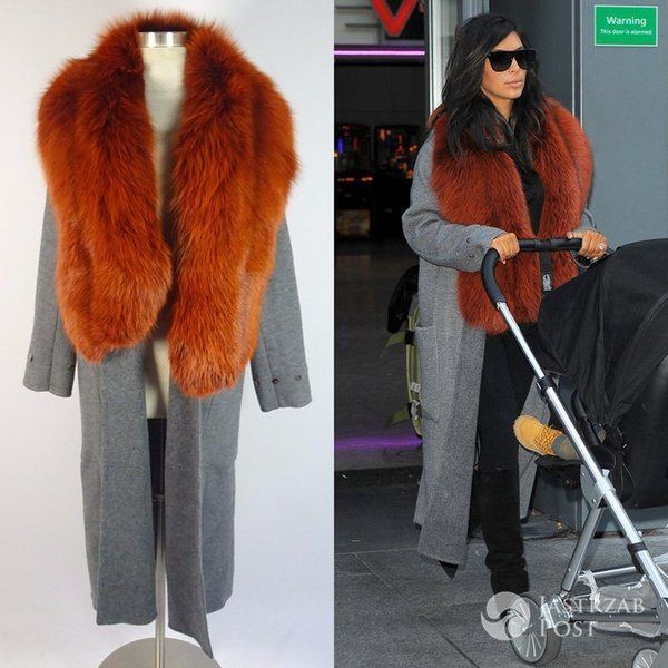 Kim Kardashian Celine Grey One Button Long Overcoat