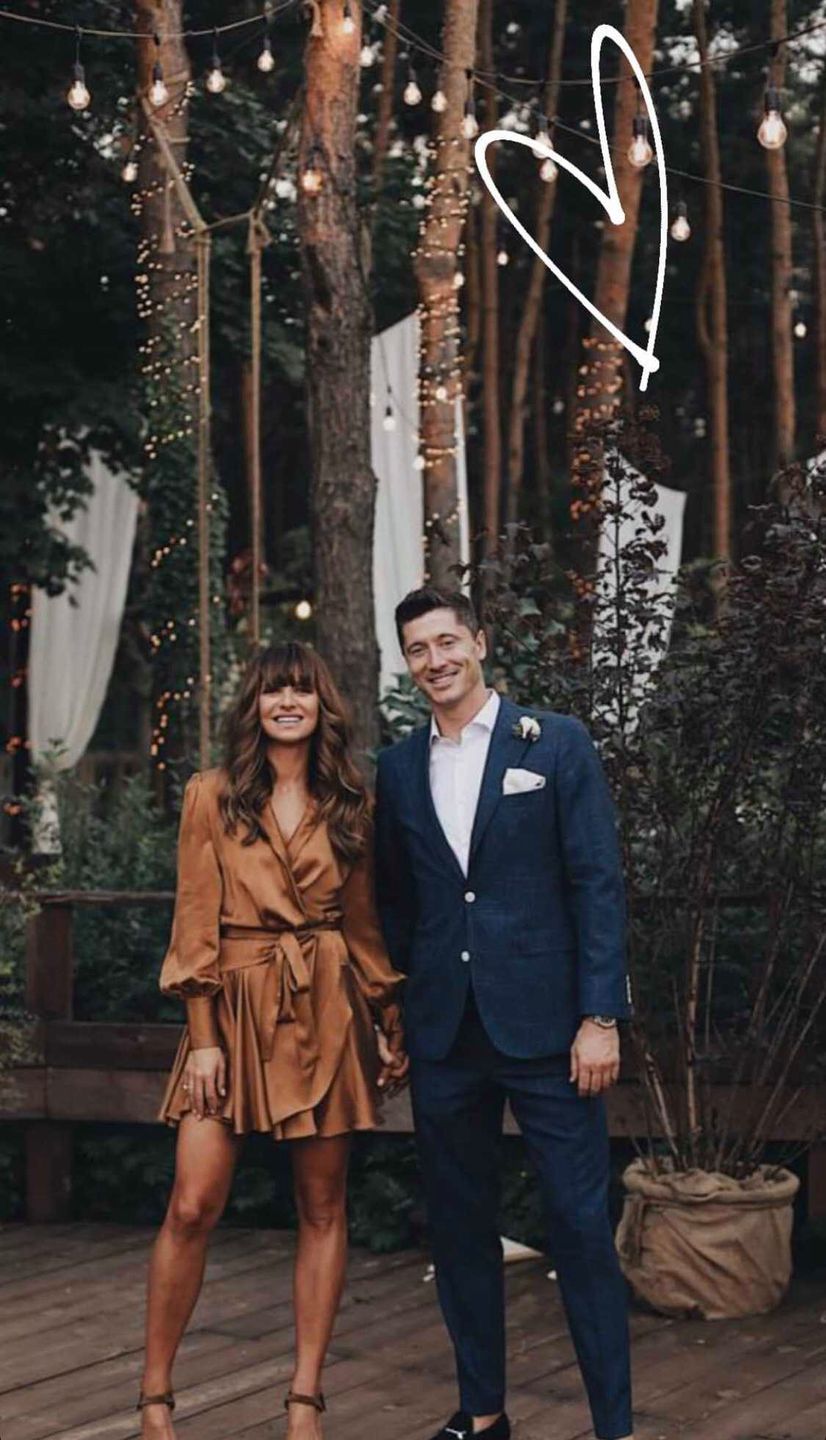 Anna i Robert Lewandowscy na ślubie