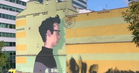 Mural w Warszawie dla działacza opozycji antykomunistycznej.