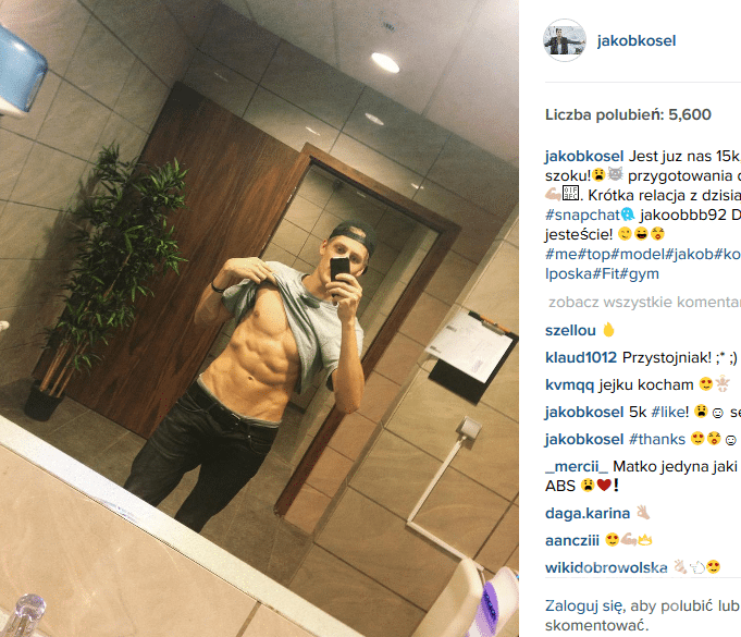 Jakob Kosel na Instagramie (fot. Instagram)