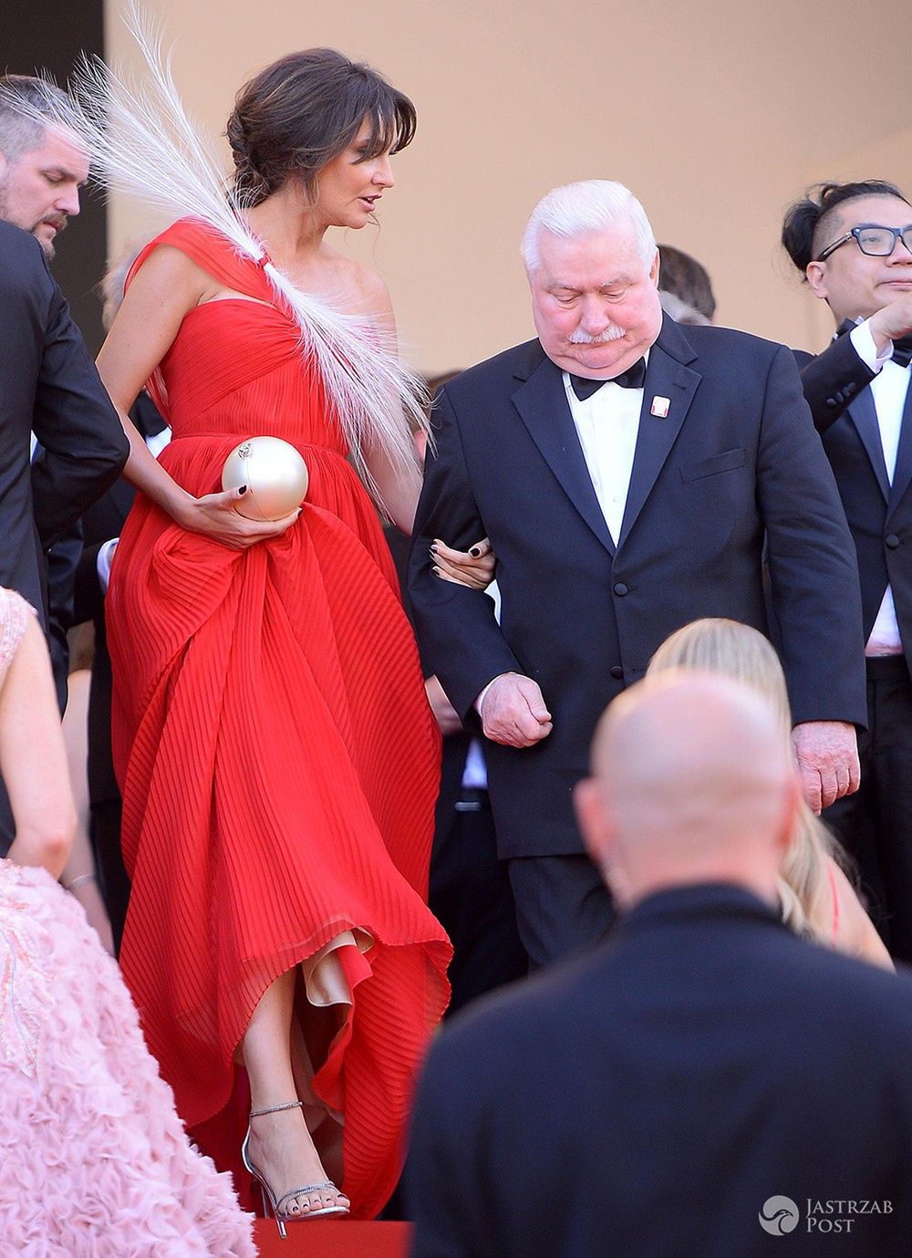 Dominika Kulczyk z Lechem Wałęsą w Cannes 2017