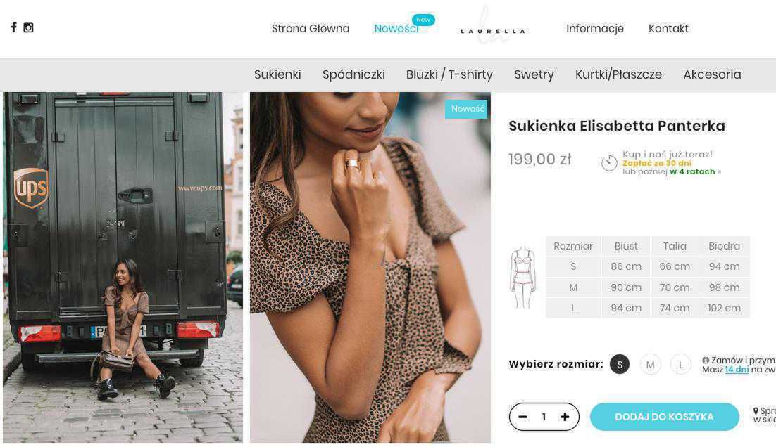 Sklep oferujący suknię Pauliny Sykut