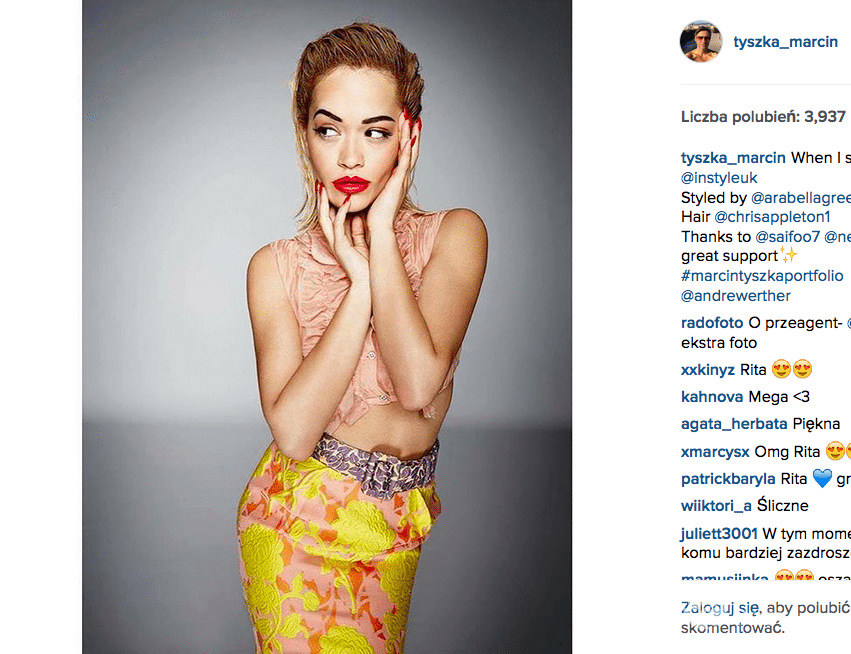 Rita Ora w sesji Marcina Tyszki