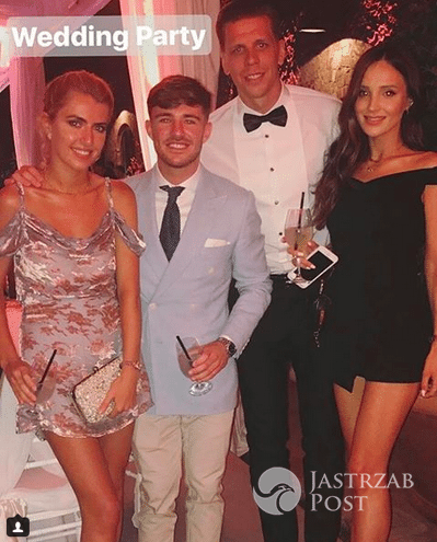 Marina i Wojciech Szczęsny na weselu w Toskanii