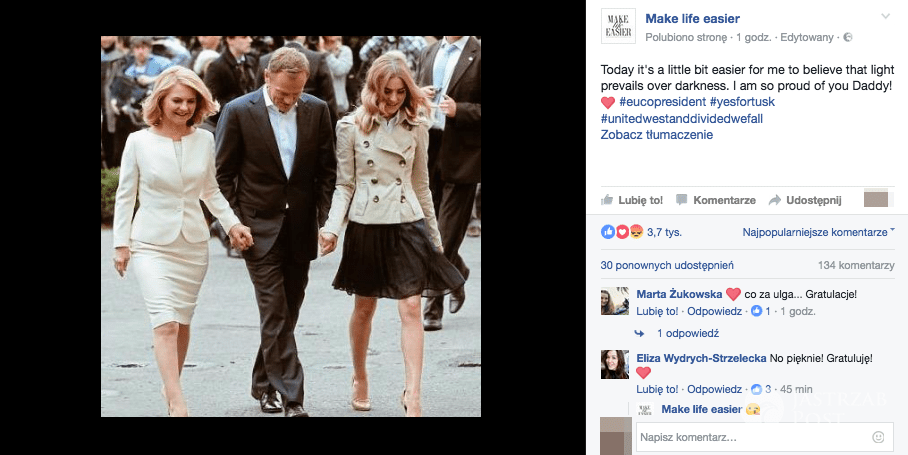 Kasia Tusk gratuluje Donaldowi Tuskowi