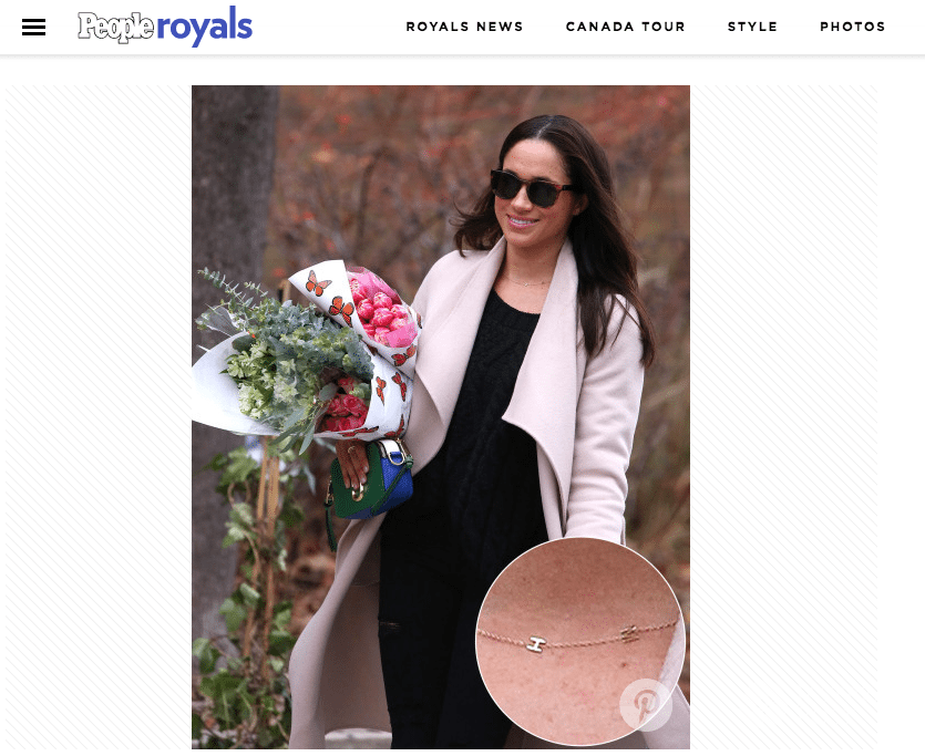 Meghan Markle - biżuteria od księcia Harry'ego