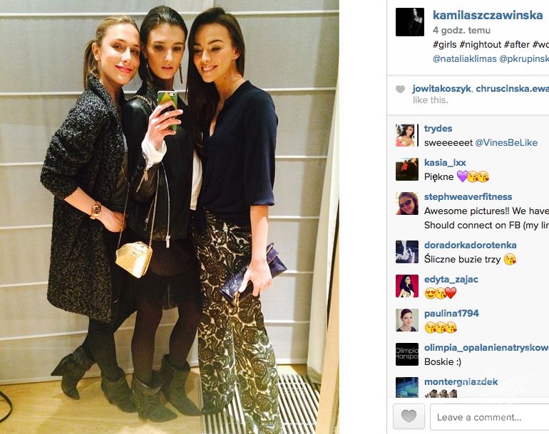 Natalia Klimas, Kamila Szczawińska i Paulina Krupińska w restauracji Tel Awiw w Warszawie