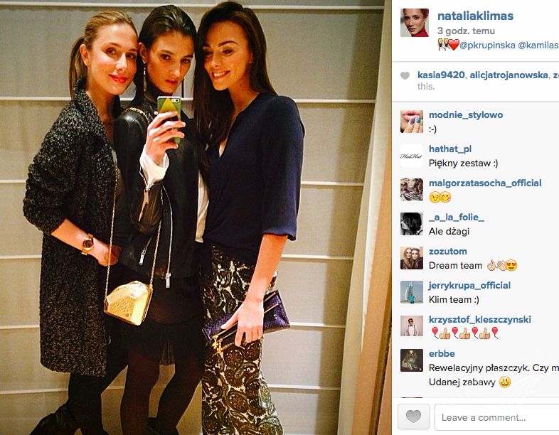 Natalia Klimas, Kamila Szczawińska i Paulina Krupińska w restauracji Tel Awiw w Warszawie