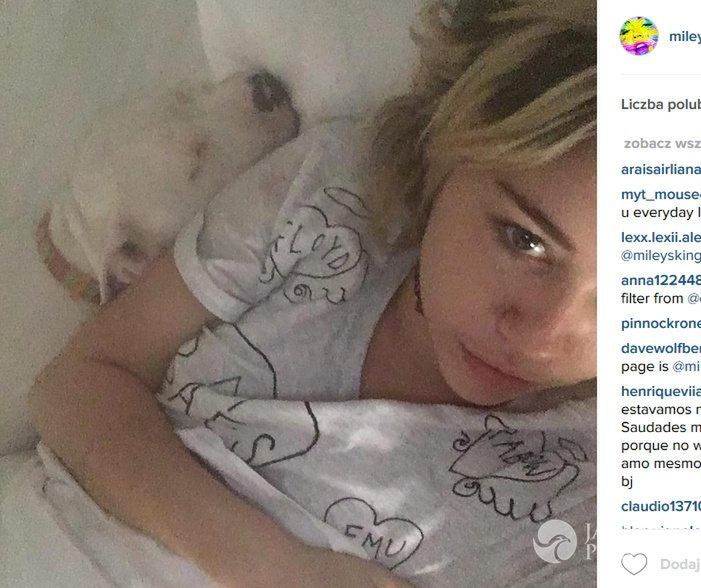 Miley Cyrus bez makijażu