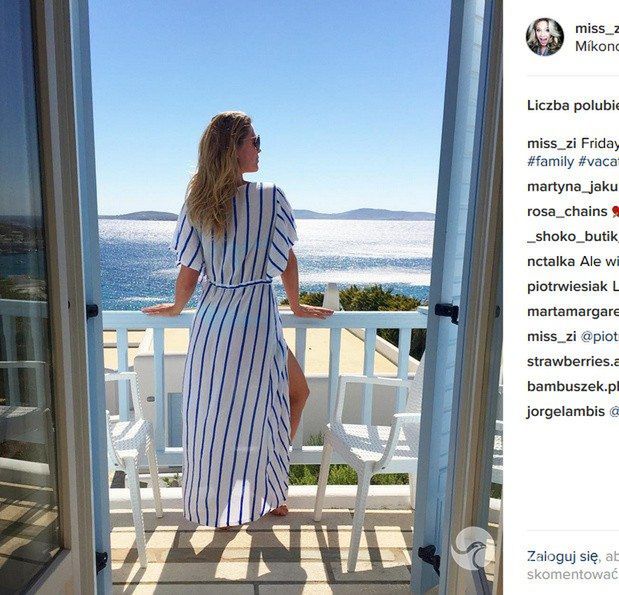 Zosia Ślotała na Mykonos