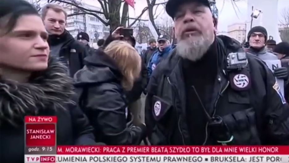 Incydent miał miejsce podczas protestu przed Sejmem 8 grudnia.