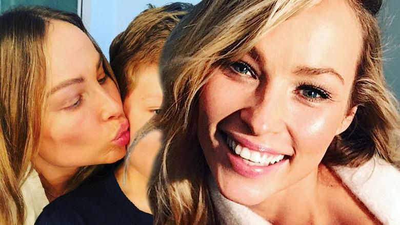 Weronika Książkiwicz z synem