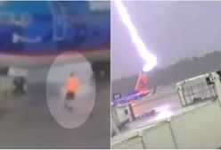 Pracownik lotniska został trafiony błyskawicą. Pokazał, co się z nim stało