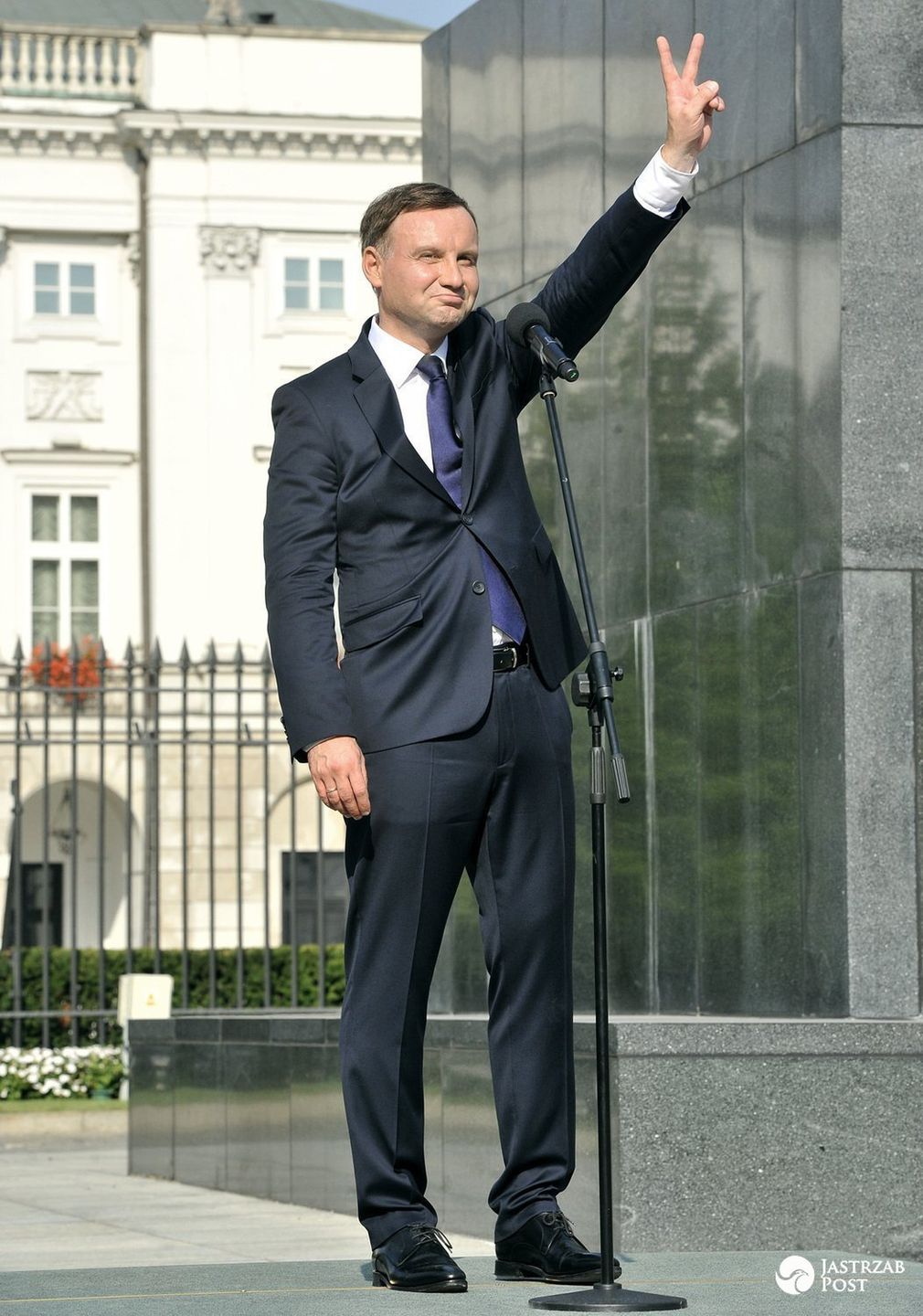 Andrzej Duda na meczu Polska-Irlandia Północna na EURO 2016