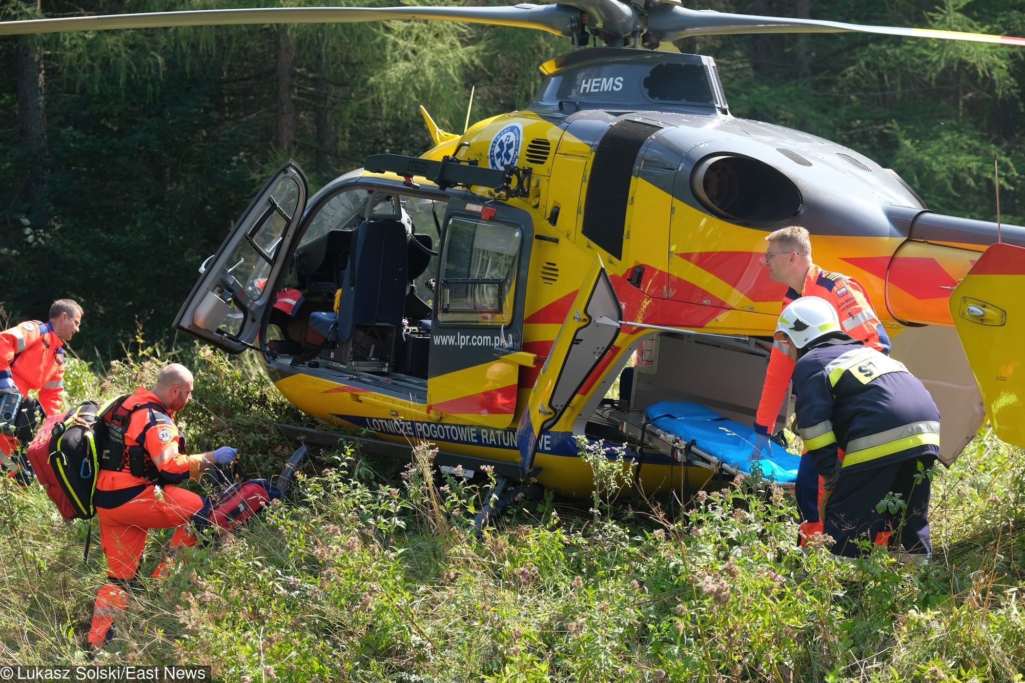 Śmigłowiec LPR przetransportował rannego chłopca do szpitala