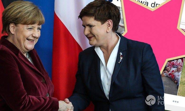 Awantura w "Wiadomościach"! Beata Szydło spotkała się z Angelą Merkel, tymczasem Telewizja Polska pokazała TO...