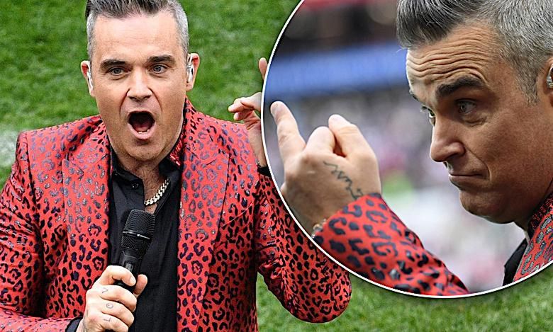 Wielki skandal na rozpoczęciu Mundialu w Rosji! Robbie Williams pokazał środkowy palec! [WIDEO]