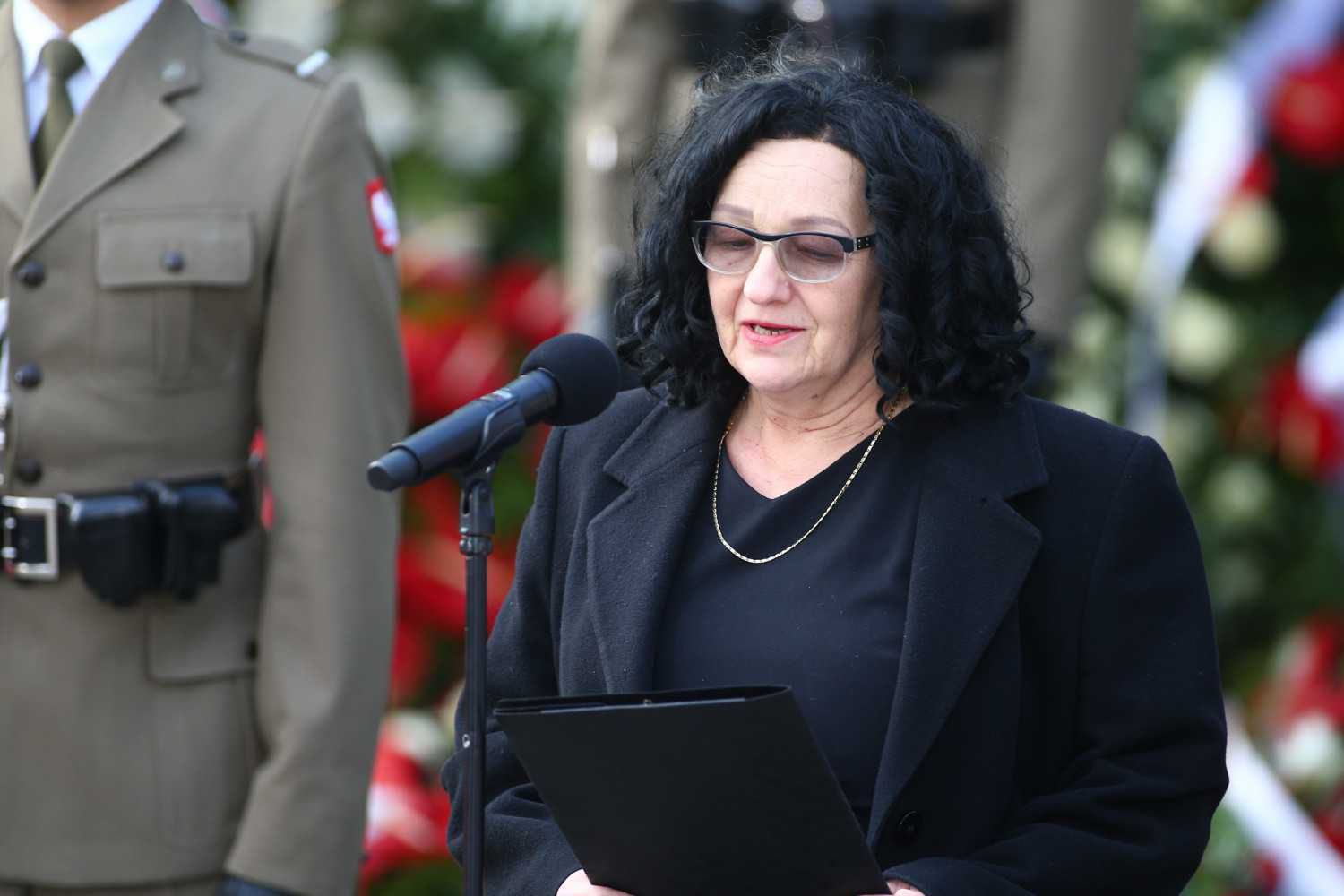 Anna Morawiecka - pogrzeb Kornela Morawieckiego