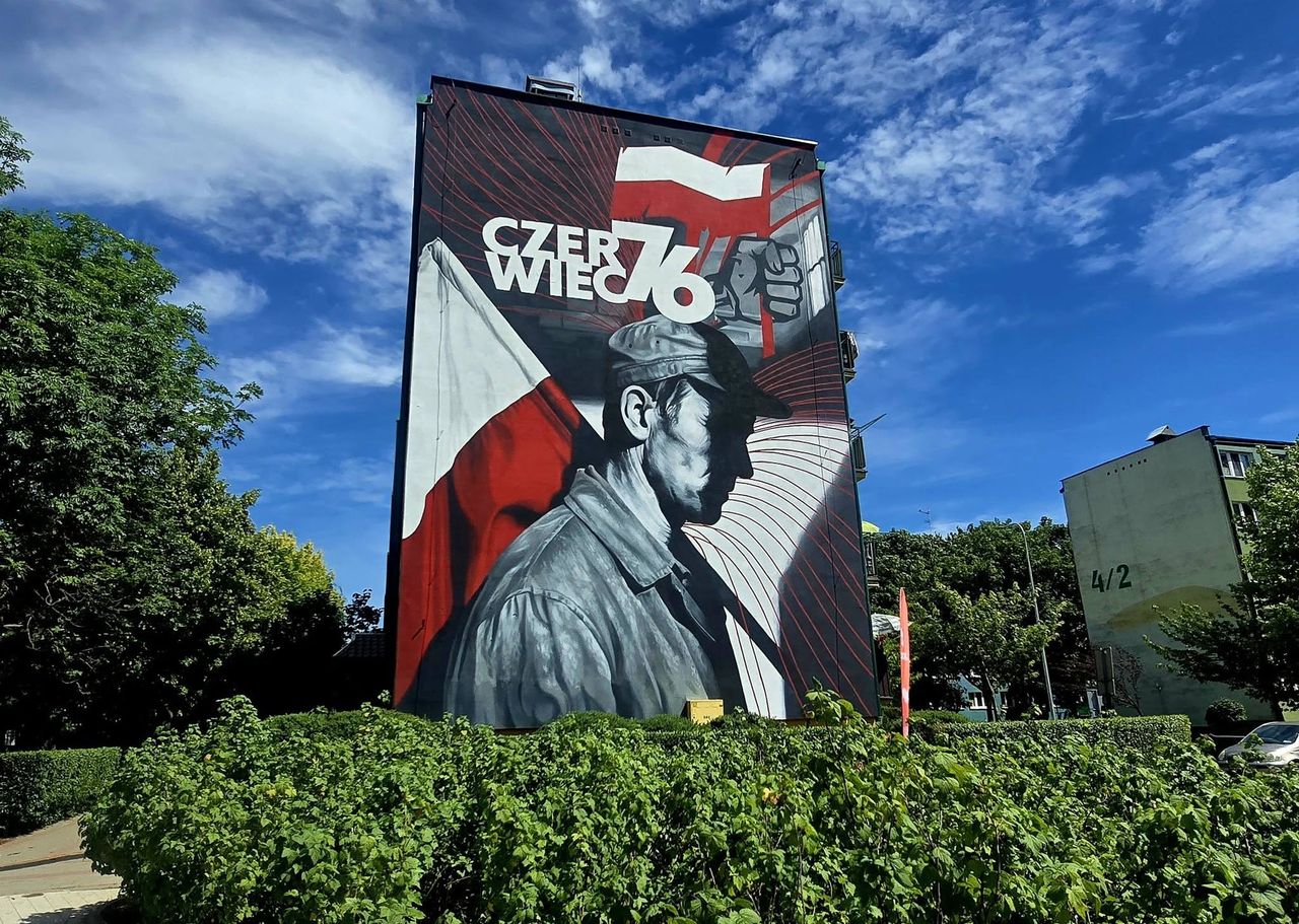 Symbol pamięci i odwagi. W Płocku odsłonięto mural poświęcony bohaterom Czerwca ’76