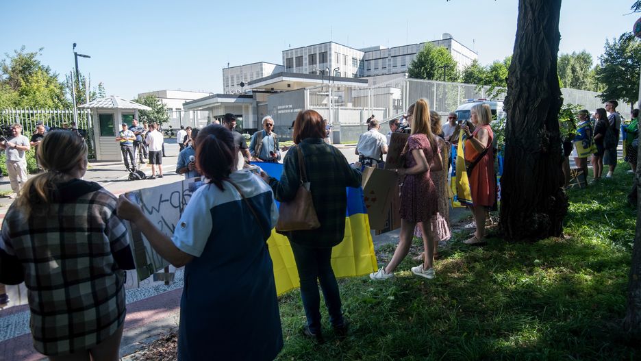 Protestujący w w Anchorage na Alasce