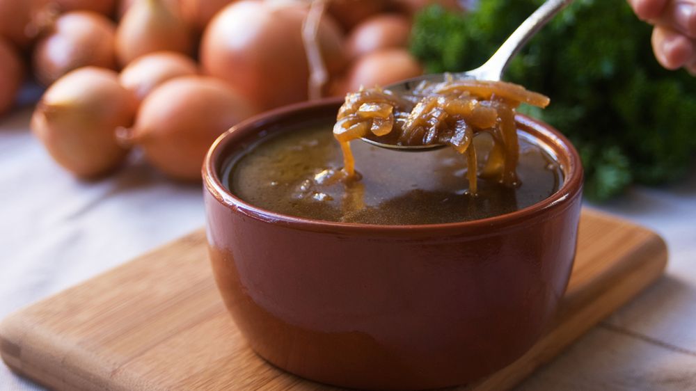 Zagęszczona zupa cebulowa (do kupienia gotowa do spożycia)