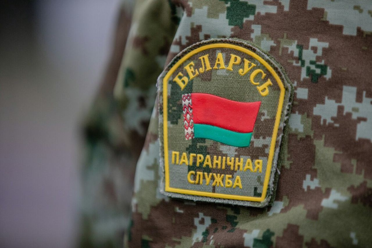 Belarusian troops at the border with Ukraine