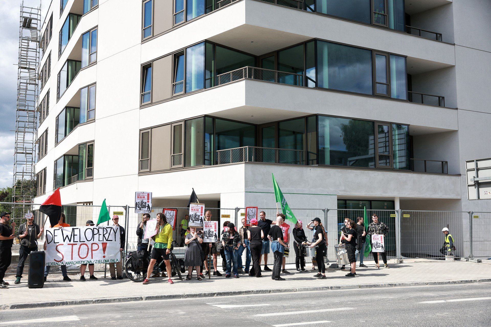 Anarchiści protestowali na poznańskim Sołaczu
