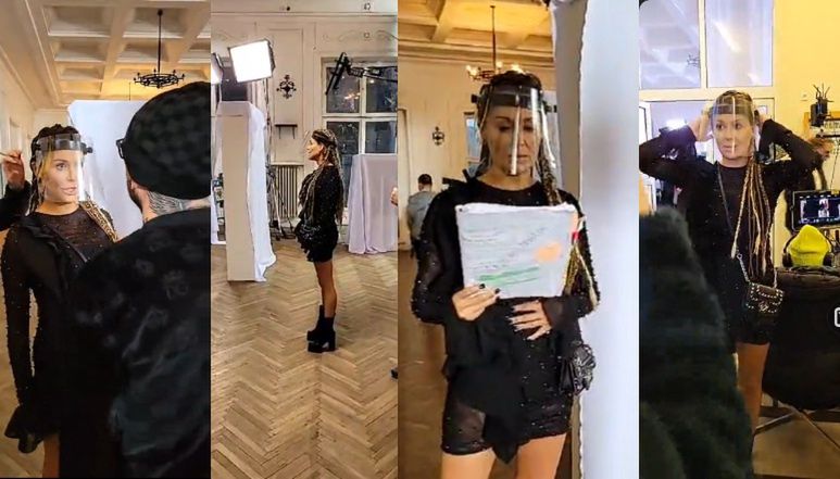 Małgorzata Rozenek na planie filmu Patryka Vegi