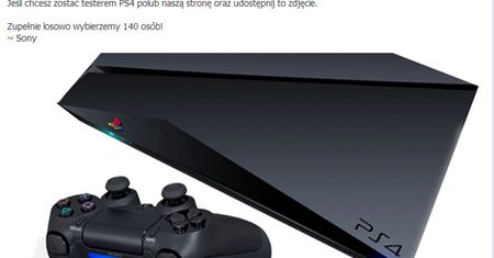 Polub i udostępnij, a dostaniesz Playstation 4 do testów...